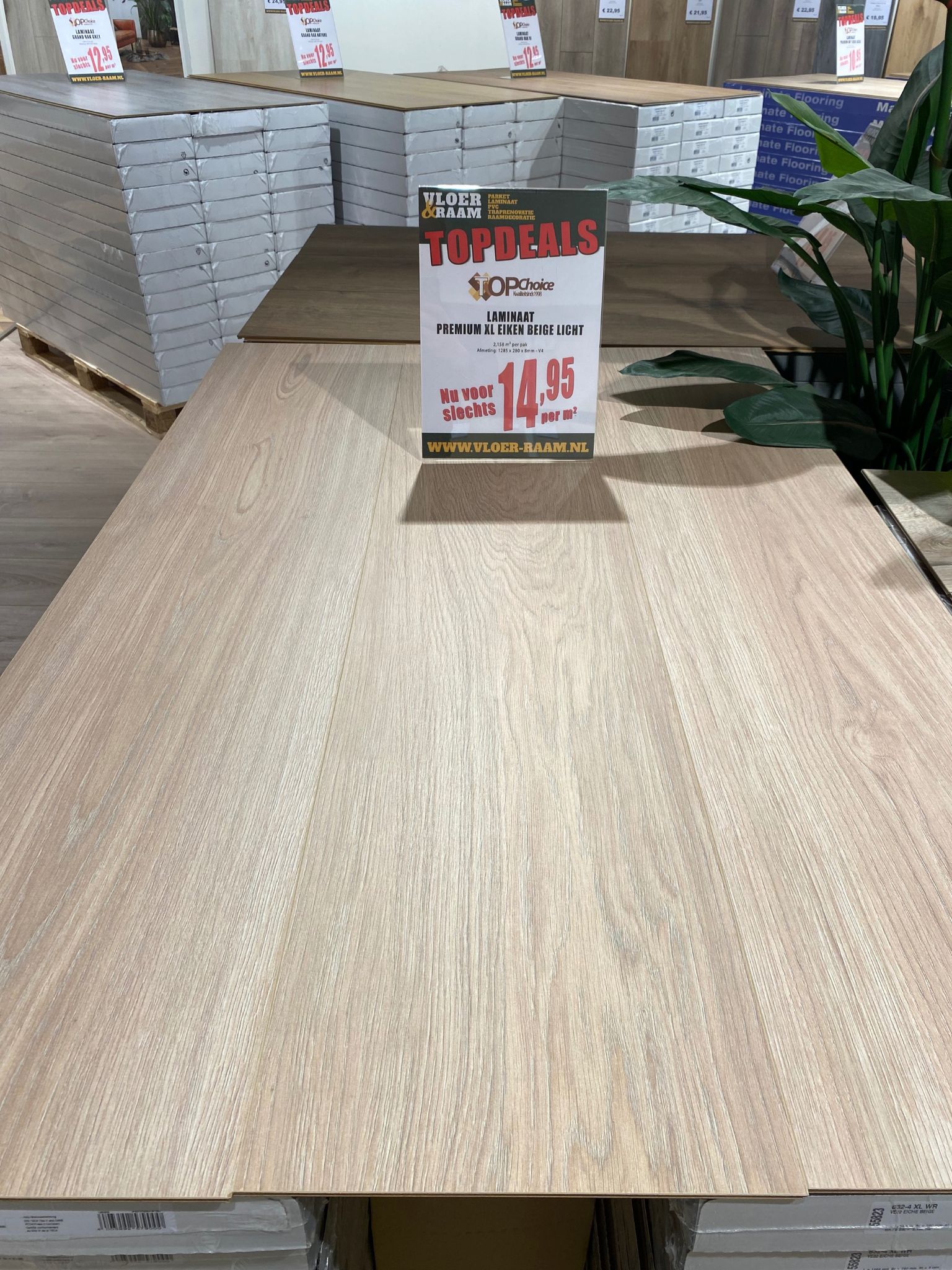 Laminaat Premium XL Eiken Beige Licht